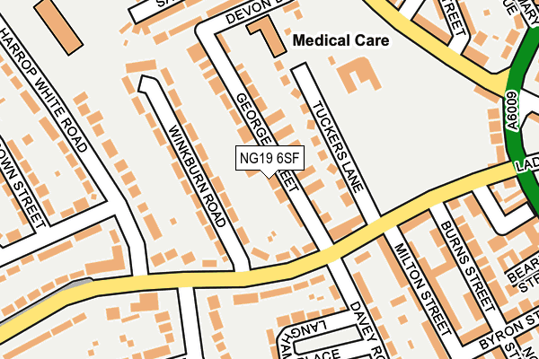 NG19 6SF map - OS OpenMap – Local (Ordnance Survey)