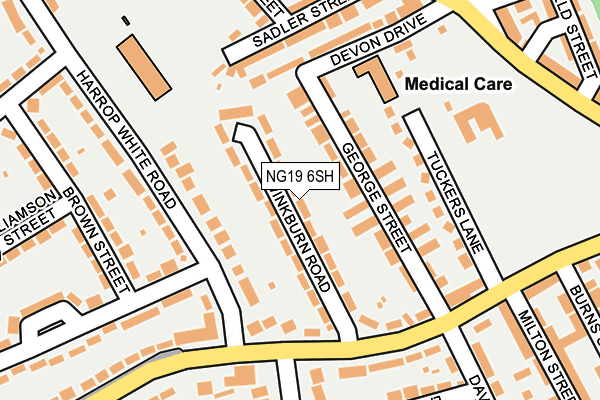 NG19 6SH map - OS OpenMap – Local (Ordnance Survey)