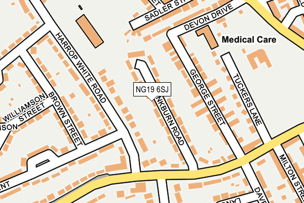NG19 6SJ map - OS OpenMap – Local (Ordnance Survey)
