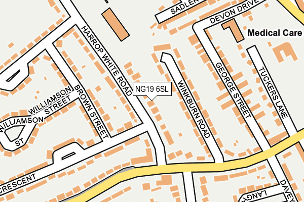 NG19 6SL map - OS OpenMap – Local (Ordnance Survey)