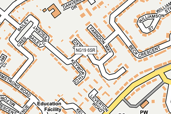 NG19 6SR map - OS OpenMap – Local (Ordnance Survey)