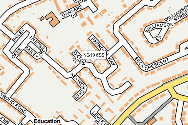 NG19 6SS map - OS OpenMap – Local (Ordnance Survey)