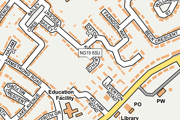 NG19 6SU map - OS OpenMap – Local (Ordnance Survey)