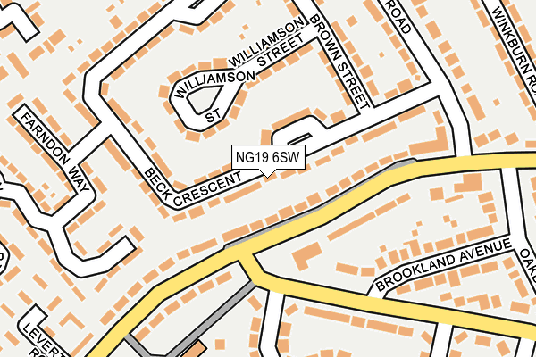 NG19 6SW map - OS OpenMap – Local (Ordnance Survey)