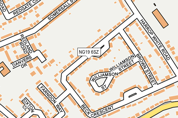 NG19 6SZ map - OS OpenMap – Local (Ordnance Survey)