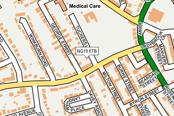 NG19 6TB map - OS OpenMap – Local (Ordnance Survey)