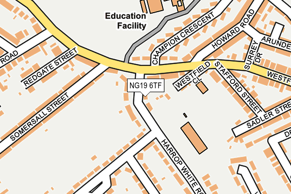NG19 6TF map - OS OpenMap – Local (Ordnance Survey)