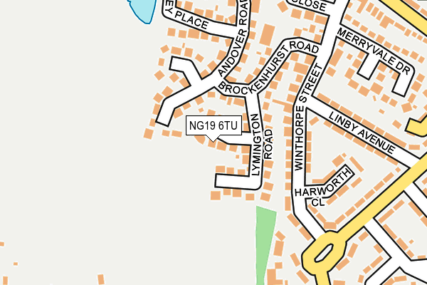 NG19 6TU map - OS OpenMap – Local (Ordnance Survey)