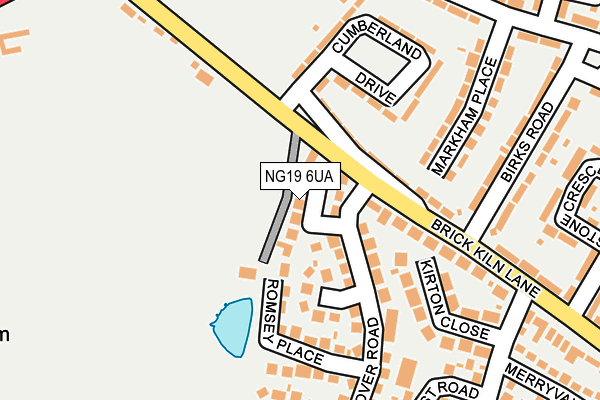 NG19 6UA map - OS OpenMap – Local (Ordnance Survey)