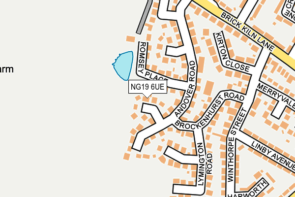 NG19 6UE map - OS OpenMap – Local (Ordnance Survey)