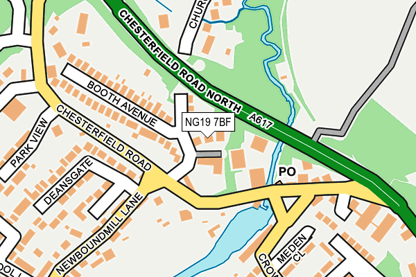 NG19 7BF map - OS OpenMap – Local (Ordnance Survey)