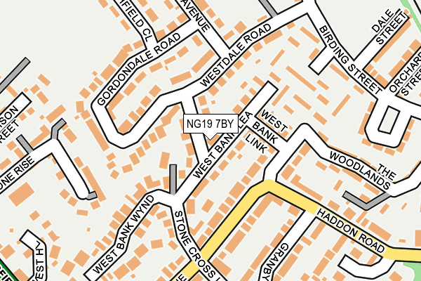 NG19 7BY map - OS OpenMap – Local (Ordnance Survey)