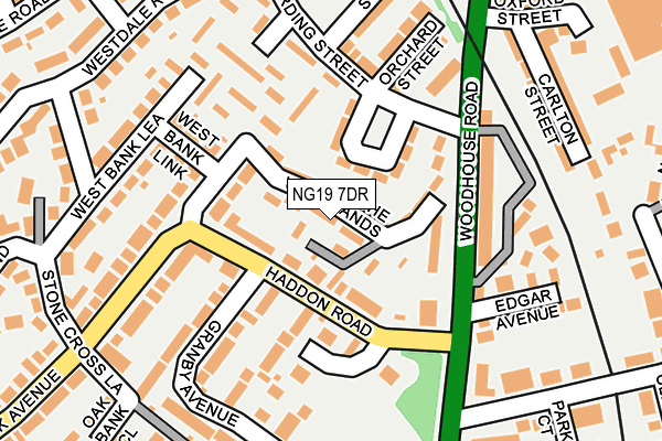 NG19 7DR map - OS OpenMap – Local (Ordnance Survey)