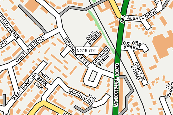 NG19 7DT map - OS OpenMap – Local (Ordnance Survey)