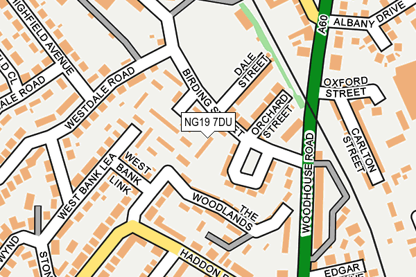 NG19 7DU map - OS OpenMap – Local (Ordnance Survey)