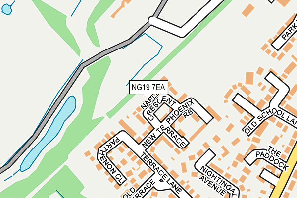 NG19 7EA map - OS OpenMap – Local (Ordnance Survey)