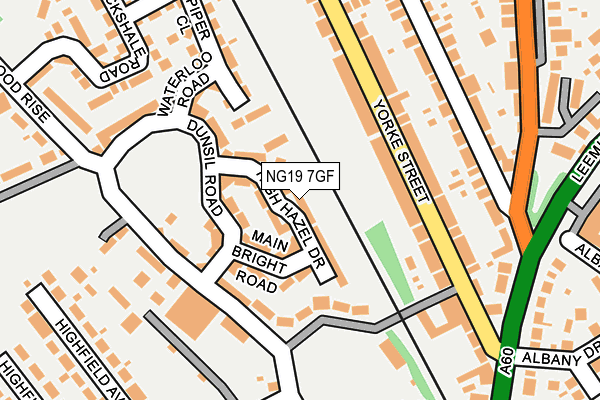NG19 7GF map - OS OpenMap – Local (Ordnance Survey)
