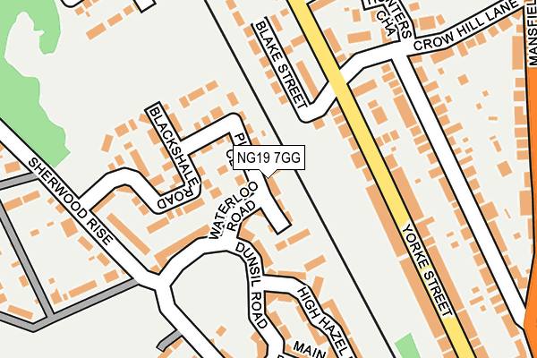 NG19 7GG map - OS OpenMap – Local (Ordnance Survey)
