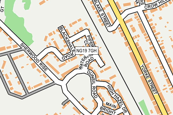 NG19 7GH map - OS OpenMap – Local (Ordnance Survey)