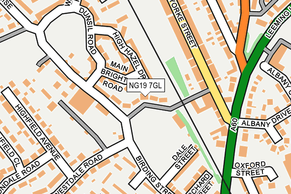 NG19 7GL map - OS OpenMap – Local (Ordnance Survey)