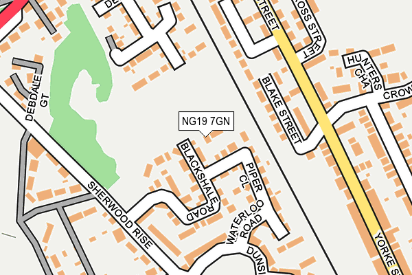 NG19 7GN map - OS OpenMap – Local (Ordnance Survey)