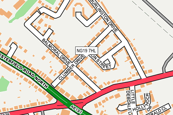 NG19 7HL map - OS OpenMap – Local (Ordnance Survey)
