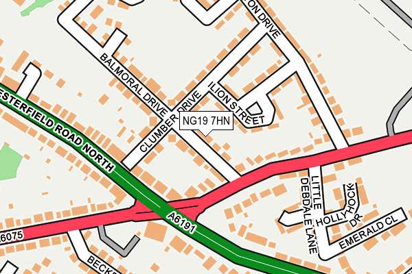 NG19 7HN map - OS OpenMap – Local (Ordnance Survey)