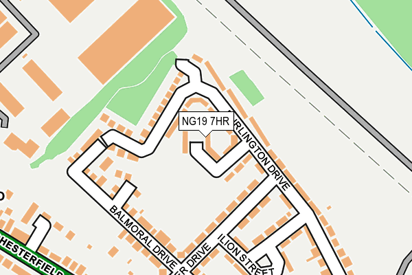 NG19 7HR map - OS OpenMap – Local (Ordnance Survey)