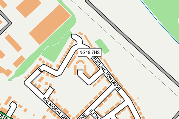 NG19 7HS map - OS OpenMap – Local (Ordnance Survey)