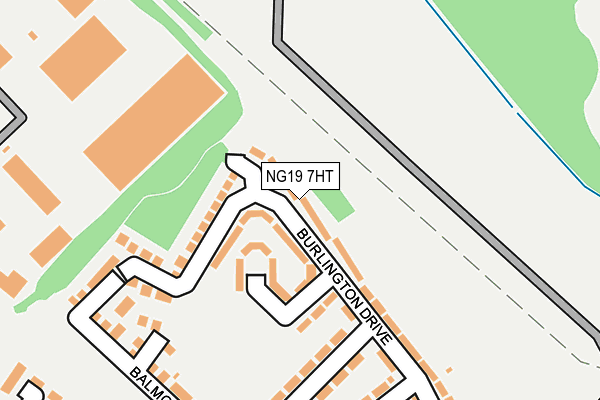 NG19 7HT map - OS OpenMap – Local (Ordnance Survey)