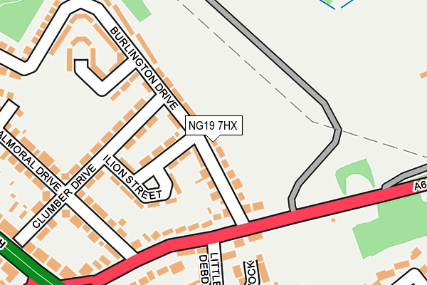 NG19 7HX map - OS OpenMap – Local (Ordnance Survey)