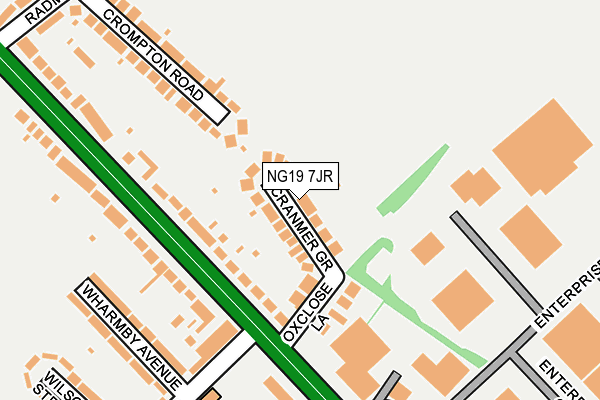 NG19 7JR map - OS OpenMap – Local (Ordnance Survey)