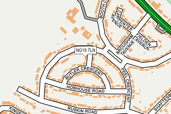 NG19 7LN map - OS OpenMap – Local (Ordnance Survey)
