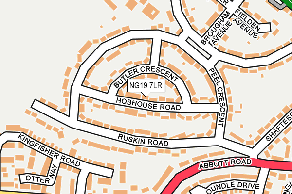 NG19 7LR map - OS OpenMap – Local (Ordnance Survey)