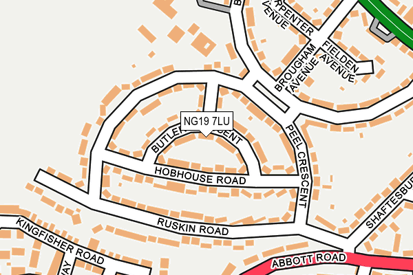 NG19 7LU map - OS OpenMap – Local (Ordnance Survey)