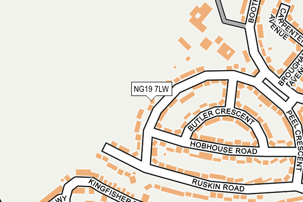 NG19 7LW map - OS OpenMap – Local (Ordnance Survey)