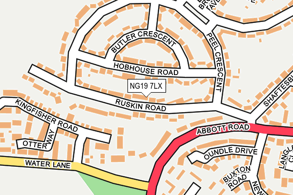 NG19 7LX map - OS OpenMap – Local (Ordnance Survey)