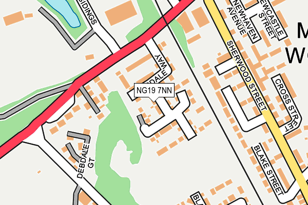 NG19 7NN map - OS OpenMap – Local (Ordnance Survey)