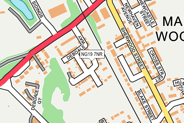 NG19 7NR map - OS OpenMap – Local (Ordnance Survey)