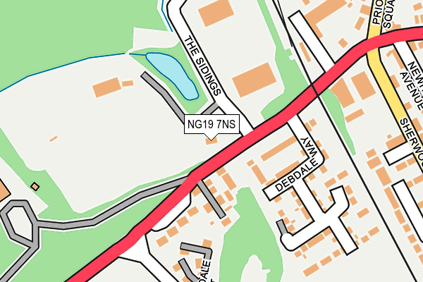 NG19 7NS map - OS OpenMap – Local (Ordnance Survey)