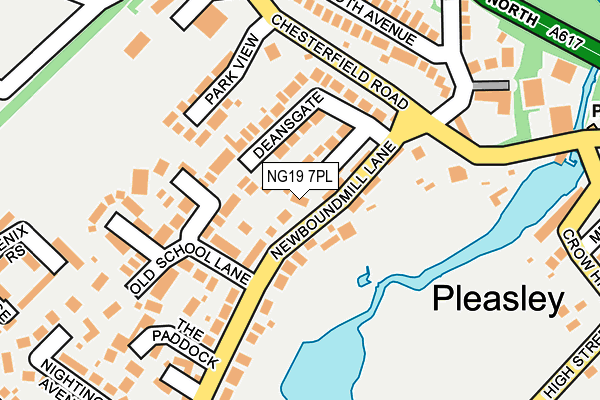 NG19 7PL map - OS OpenMap – Local (Ordnance Survey)