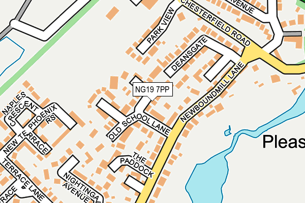 NG19 7PP map - OS OpenMap – Local (Ordnance Survey)