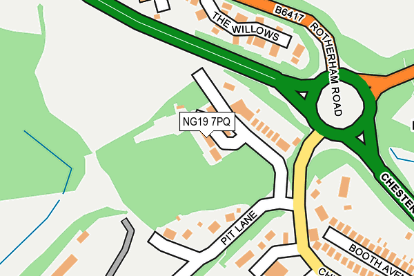 NG19 7PQ map - OS OpenMap – Local (Ordnance Survey)