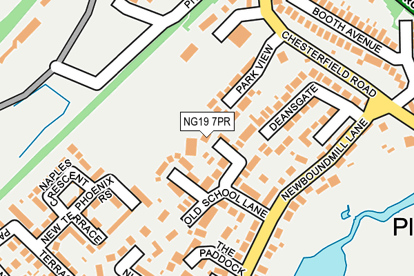 NG19 7PR map - OS OpenMap – Local (Ordnance Survey)