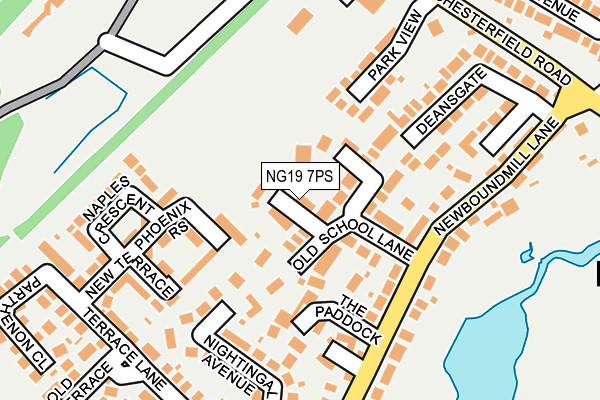 NG19 7PS map - OS OpenMap – Local (Ordnance Survey)