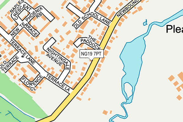 NG19 7PT map - OS OpenMap – Local (Ordnance Survey)