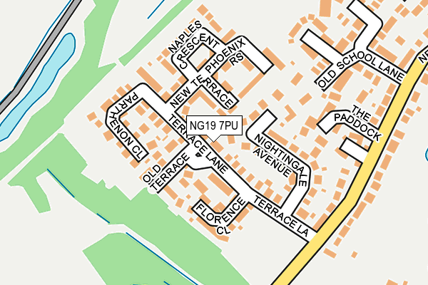 NG19 7PU map - OS OpenMap – Local (Ordnance Survey)