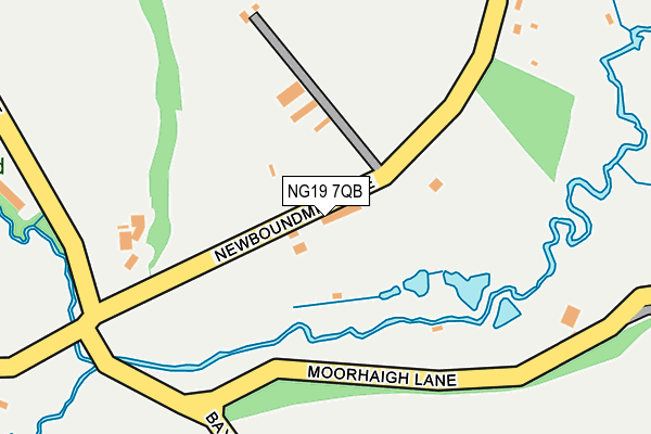 NG19 7QB map - OS OpenMap – Local (Ordnance Survey)