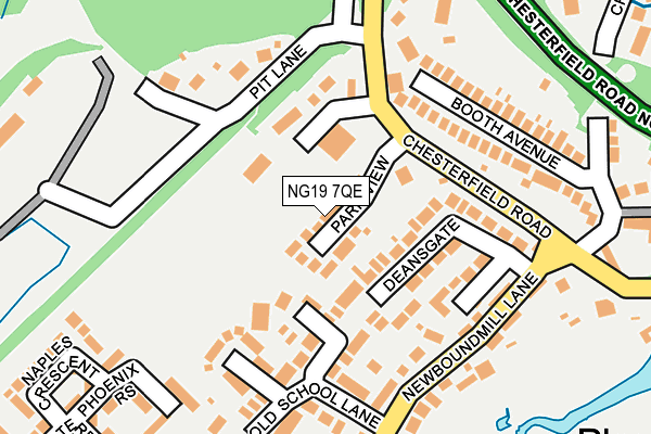 NG19 7QE map - OS OpenMap – Local (Ordnance Survey)