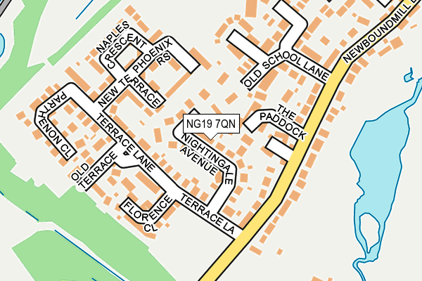 NG19 7QN map - OS OpenMap – Local (Ordnance Survey)